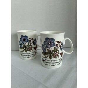 Set of 2 - Jason Fine Bone China 4" Floral Coffee Tea Mug Cup ~ Made in England